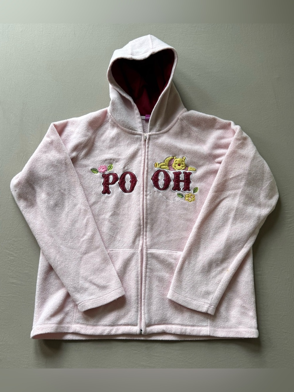 Vintage Y2K Winnie The Pooh Fleece Zip Up Hoodie